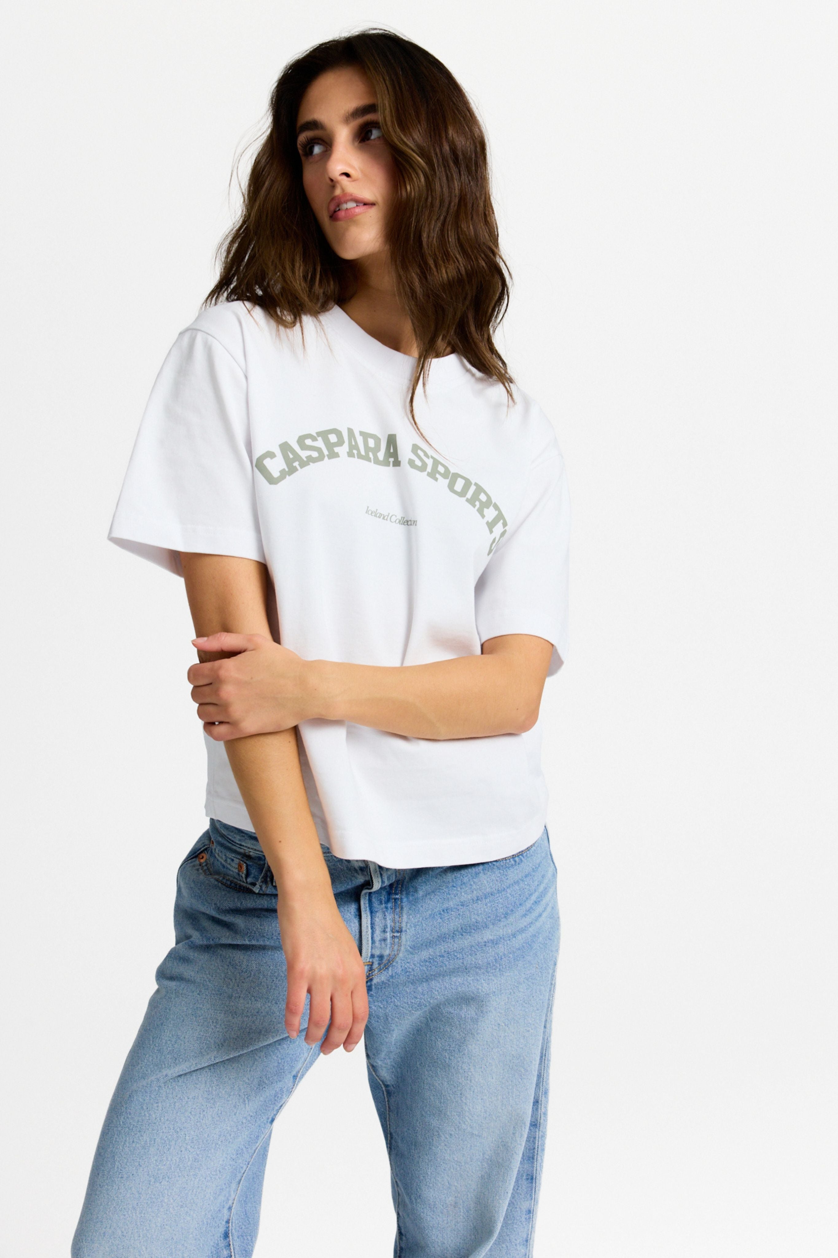 W. CS Tee - White w. Olive